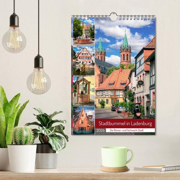 Produktbild: Stadtbummel in Ladenburg - Die R&ouml;mer- und Fachwerk-Stadt (Wandkalender 2026 DIN A4 hoch), CALVENDO Monatskalender