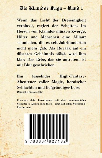 Produktbild: Die Klamdor Saga Band 1 Das Erbe der Dreieinigkeit