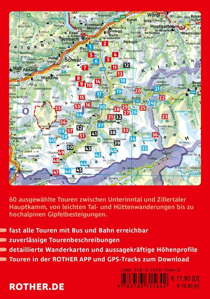 Produktbild: ROTHER Wanderf&uuml;hrer Zillertal. 60 Wanderungen und Gipfeltouren &ndash; mit Gerlostal und Tuxer Tal