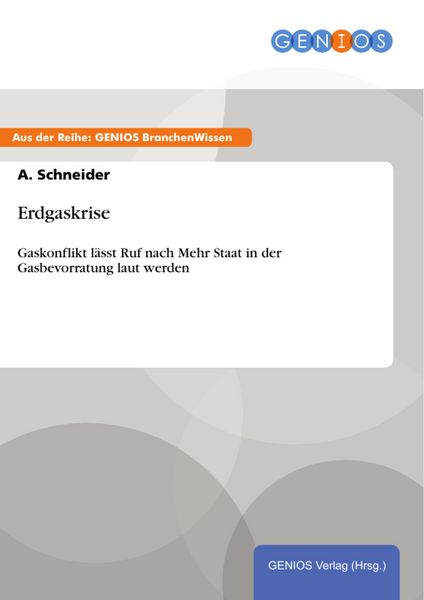 Produktbild: Erdgaskrise