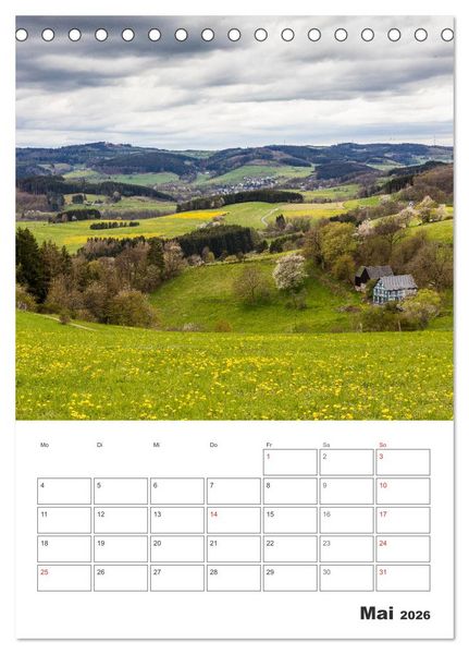 Produktbild: Wittgenstein &ndash; Eine Region mit beeindruckend sch&ouml;ner Landschaft (Tischkalender 2026 DIN A5 hoch), CALVENDO Monatskalender