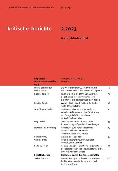 Produktbild: Kritische Berichte : Zeitschrift f&uuml;r Kunst- und Kulturwissenschaften / Jahrgang 51, Heft 2.2023