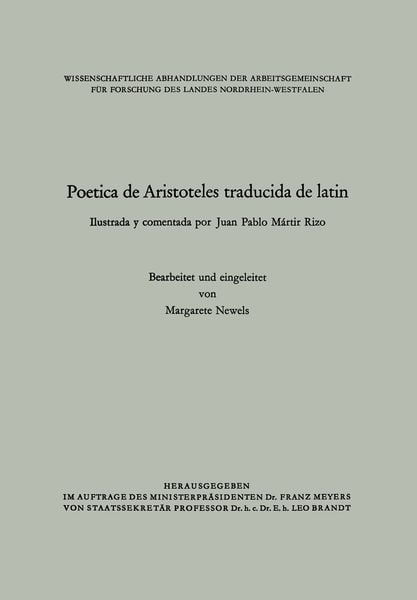 Produktbild: Poetica de Aristoteles traducida de latin
