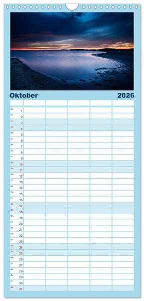 Produktbild: Familienplaner 2026 - Noch mehr F&ouml;hrweh - Insel F&ouml;hr mit 5 Spalten (Wandkalender, 21 x 45 cm) CALVENDO