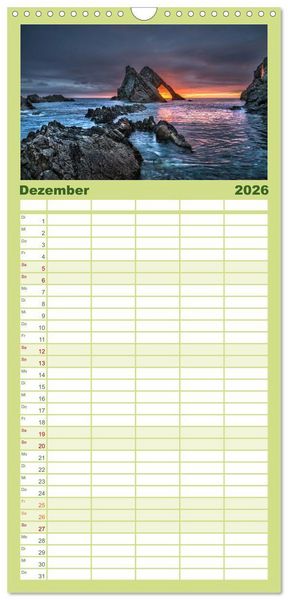 Produktbild: Familienplaner 2026 - Schottland zum Verlieben mit 5 Spalten (Wandkalender, 21 x 45 cm) CALVENDO
