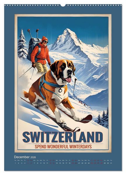 Produktbild: World Travel Posters - Nostalgic Trip Around the Globe (Wall Calendar 2026 DIN A2 portrait), CALVENDO 12 Month Wall Calendar