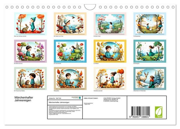 Produktbild: M&auml;rchenhafter Jahresreigen (Wandkalender 2026 DIN A4 quer), CALVENDO Monatskalender