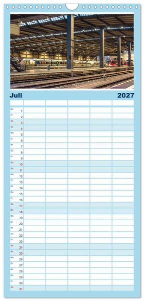 Produktbild: Familienplaner 2027 - Chemnitz zur blauen Stunde mit 5 Spalten (Wandkalender, 21 x 45 cm) CALVENDO