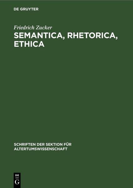 Produktbild: Semantica, Rhetorica, Ethica