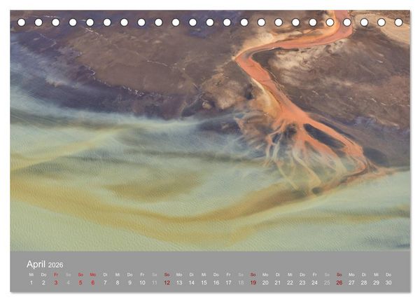 Produktbild: Naturkunst - Luftbilder (Tischkalender 2026 DIN A5 quer), CALVENDO Monatskalender