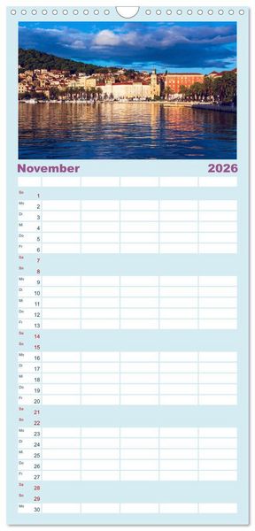 Produktbild: Familienplaner 2026 - Split - Zauberhafte Perle an der Adriak&uuml;ste Kroatiens mit 5 Spalten (Wandkalender, 21 x 45 cm) CALVENDO