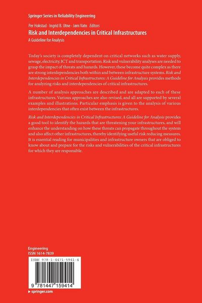 Produktbild: Risk and Interdependencies in Critical Infrastructures