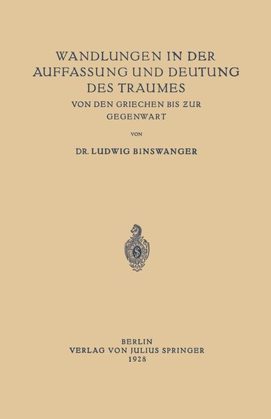 Produktbild: Wandlungen in der Auffassung und Deutung des Traumes