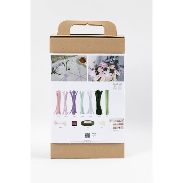 Produktbild: Creativ Company Kreativ Set Blumen aus Pfeifenreinigern, Blumen, Pastellfarben