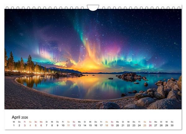 Produktbild: Aurora Borealis - Polarlicht Nordlicht (Wandkalender 2026 DIN A4 quer), CALVENDO Monatskalender