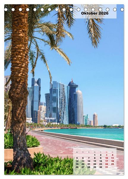 Produktbild: Doha Leuchtende Hauptstadt von Katar (Tischkalender 2026 DIN A5 hoch), CALVENDO Monatskalender