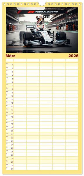 Produktbild: Familienplaner 2026 - Jack Russel Active mit 5 Spalten (Wandkalender, 21 x 45 cm) CALVENDO