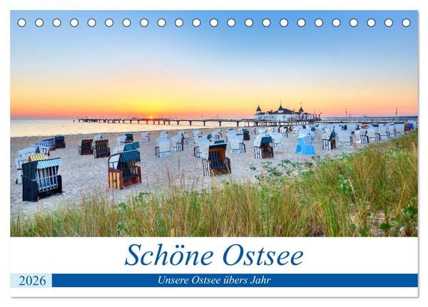 Schöne Ostsee - Impressionen übers Jahr (Tischkalender 2026 DIN A5 quer), CALVENDO Monatskalender