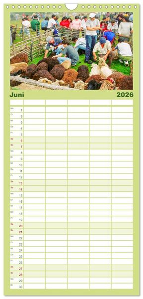 Produktbild: Familienplaner 2026 - Madeira, Insel im ewigen Fr&uuml;hling mit 5 Spalten (Wandkalender, 21 x 45 cm) CALVENDO