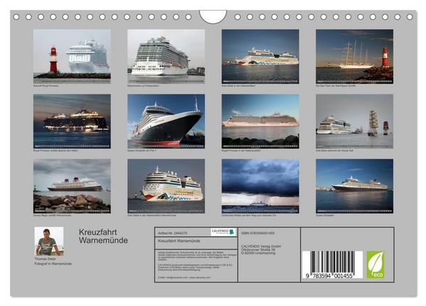 Produktbild: Kreuzfahrt Warnem&uuml;nde (Wandkalender 2027 DIN A4 quer), CALVENDO Monatskalender