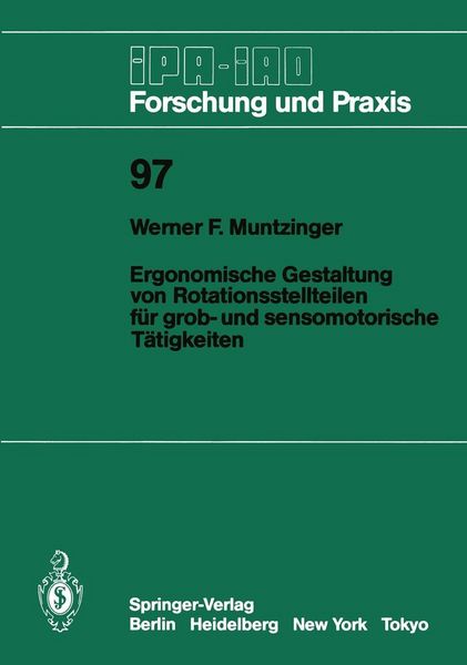 Produktbild: Ergonomische Gestaltung von Rotationsstellteilen f&uuml;r grob- und sensomotorische T&auml;tigkeiten