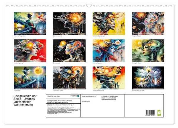 Produktbild: Spiegelst&auml;dte der Seele - Urbanes Labyrinth der Wahrnehmung (Wandkalender 2027 DIN A2 quer), CALVENDO Monatskalender