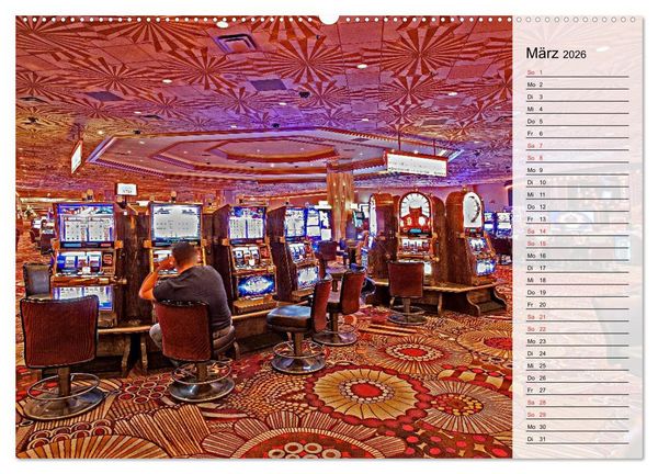 Produktbild: Las Vegas - Die bunte Welt der Casinos (hochwertiger Premium Wandkalender 2026 DIN A2 quer), Kunstdruck in Hochglanz