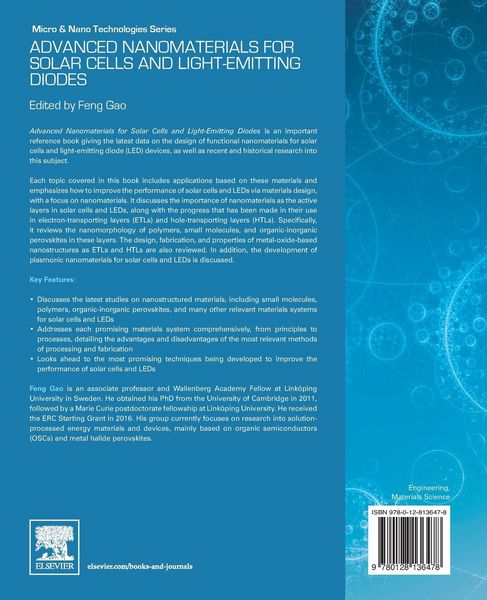 Produktbild: Advanced Nanomaterials for Solar Cells and Light Emitting Diodes