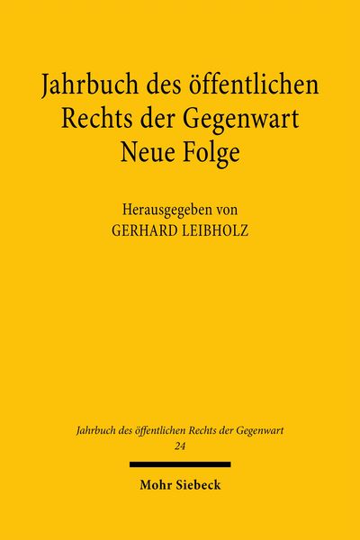 Produktbild: Jahrbuch des &ouml;ffentlichen Rechts der Gegenwart. Neue Folge