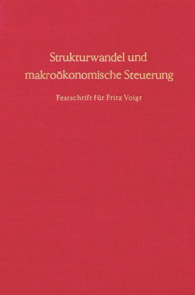 Produktbild: Strukturwandel und makro&ouml;konomische Steuerung.