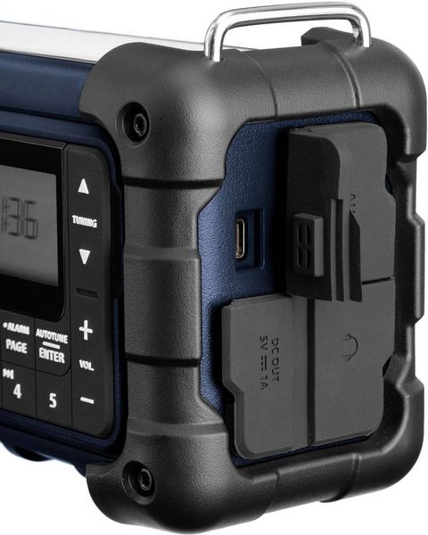 Produktbild: Sangean MMR-99 DAB+ Blue Outdoorradio DAB+, DAB, UKW Notfallradio, Bluetooth&reg; Solarpanel, spritzwassergesch&uuml;tzt, staubdicht, Taschenlampe Blau