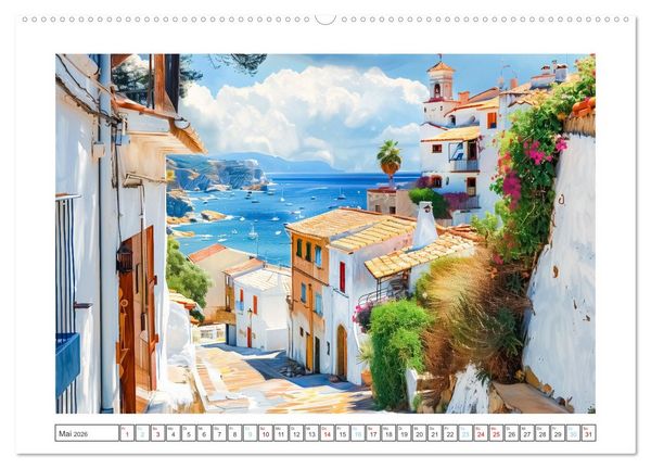 Produktbild: Mediterrane Landschaften (Wandkalender 2026 DIN A2 quer), CALVENDO Monatskalender