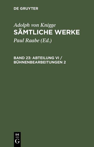 Produktbild: Abteilung VI / B&uuml;hnenbearbeitungen 2
