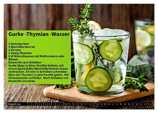 Produktbild: Eiskalt erwischt - Aromawasser (Tischkalender 2026 DIN A5 quer), CALVENDO Monatskalender