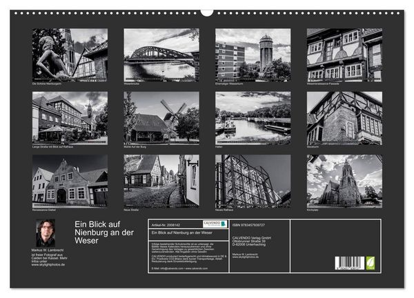 Produktbild: Ein Blick auf Nienburg an der Weser (Wandkalender 2026 DIN A2 quer), CALVENDO Monatskalender