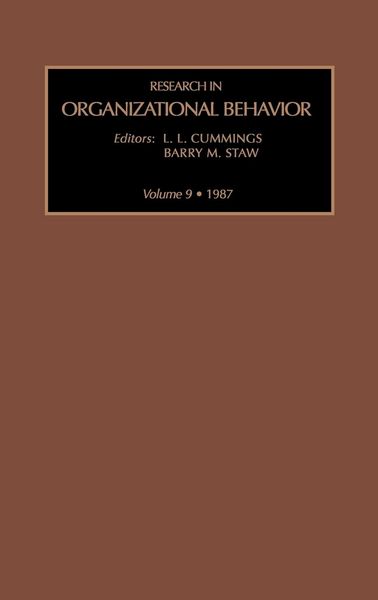 Produktbild: Research in Organizational Behavior Vol9