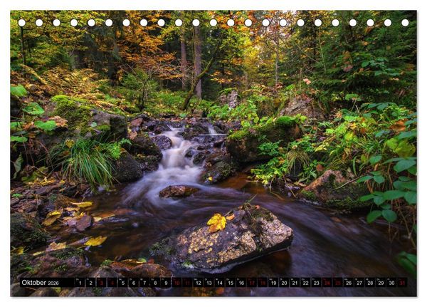 Produktbild: Fl&uuml;sse und Seen im Harz (Tischkalender 2026 DIN A5 quer), CALVENDO Monatskalender