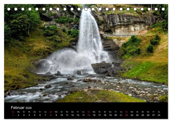 Produktbild: Norwegen - Vom Westen zum S&uuml;den (Tischkalender 2026 DIN A5 quer), CALVENDO Monatskalender