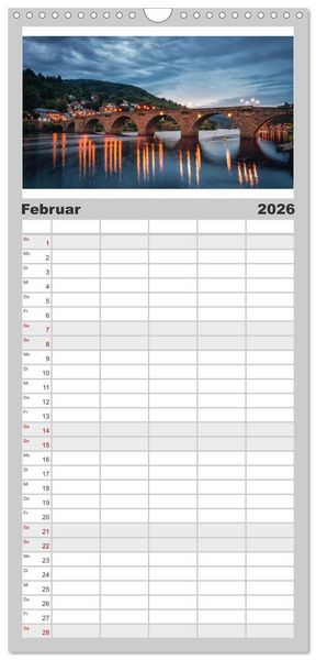 Produktbild: Familienplaner 2026 - Mein Heidelberg - Unterwegs zwischen Neckar und Altstadt mit 5 Spalten (Wandkalender, 21 x 45 cm) CALVENDO