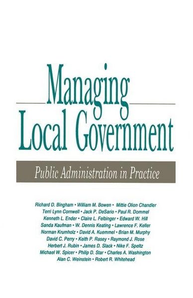 Produktbild: Managing Local Government