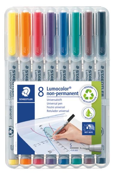 Produktbild: STAEDTLER Mars Lumocolor Schreib- und Zeichbedarf Lumocolor 311 non-permanent Universalstift S, 8er Set