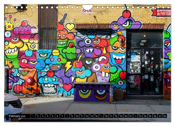 Produktbild: NYC Street Art (Wall Calendar 2026 DIN A4 landscape), CALVENDO 12 Month Wall Calendar