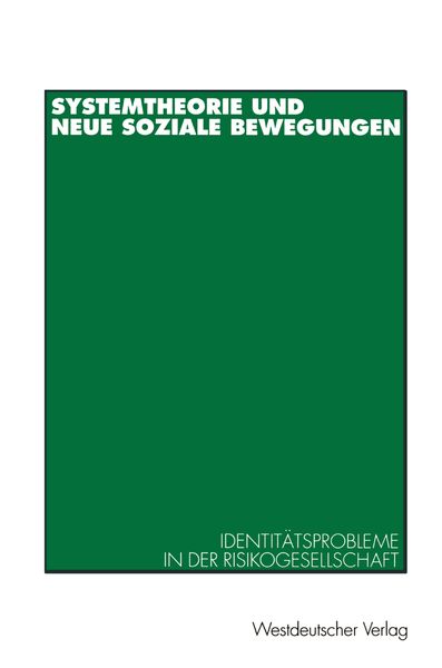 Produktbild: Systemtheorie und neue soziale Bewegungen