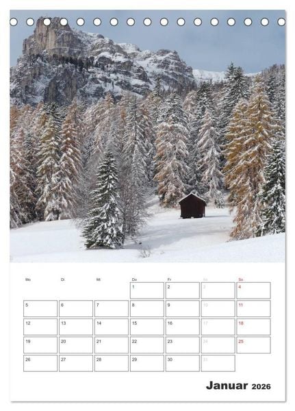 Produktbild: Alta Badia &ndash; Traumlandschaft f&uuml;r Bergsteiger und Wanderer (Tischkalender 2026 DIN A5 hoch), CALVENDO Monatskalender