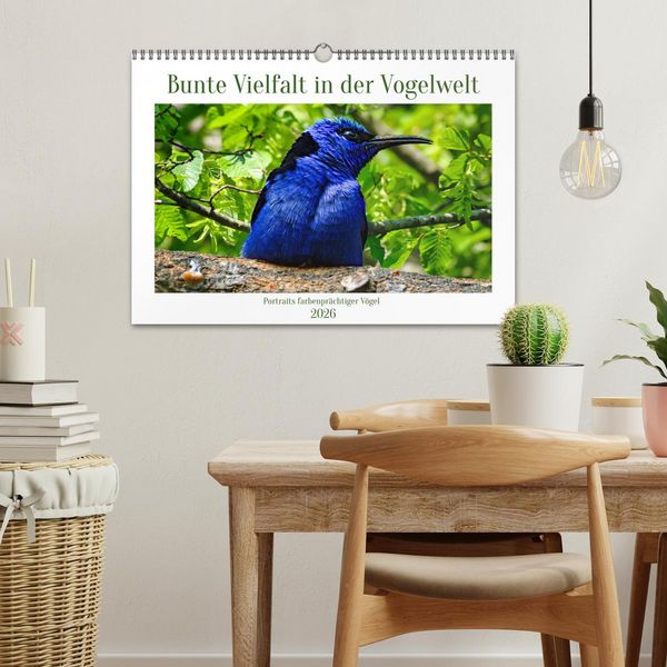 Produktbild: Bunte Vielfalt in der Vogelwelt (Wandkalender 2026 DIN A3 quer), CALVENDO Monatskalender