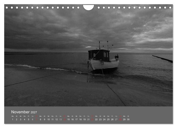 Produktbild: Ostsee - von schwarz bis wei&szlig; (Wandkalender 2027 DIN A4 quer), CALVENDO Monatskalender
