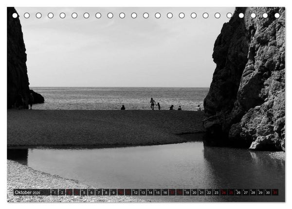 Produktbild: Mallorca monochrom (Tischkalender 2026 DIN A5 quer), CALVENDO Monatskalender