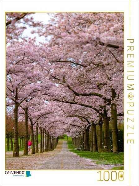 CALVENDO Puzzle Japanische Blütenkirschen im Paradiesgarten | 1000 Teile Lege-Größe 64x48cm Foto-Puzzle für glückliche Stunden