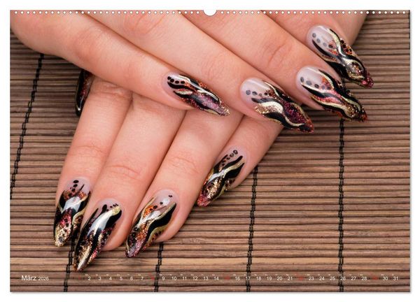 Produktbild: Verg&auml;ngliche Kunst - Nailart Episode 2 (hochwertiger Premium Wandkalender 2026 DIN A2 quer), Kunstdruck in Hochglanz