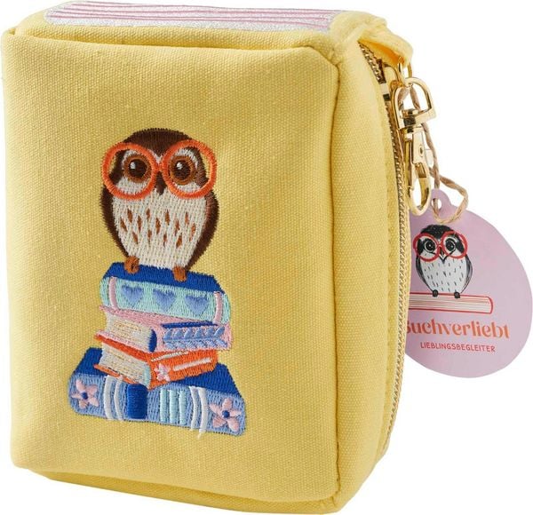 Produktbild: Buchverliebt Besticktes T&auml;schchen, B&uuml;chereule